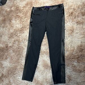 Forever 21 Black Leggings with Satin Trim